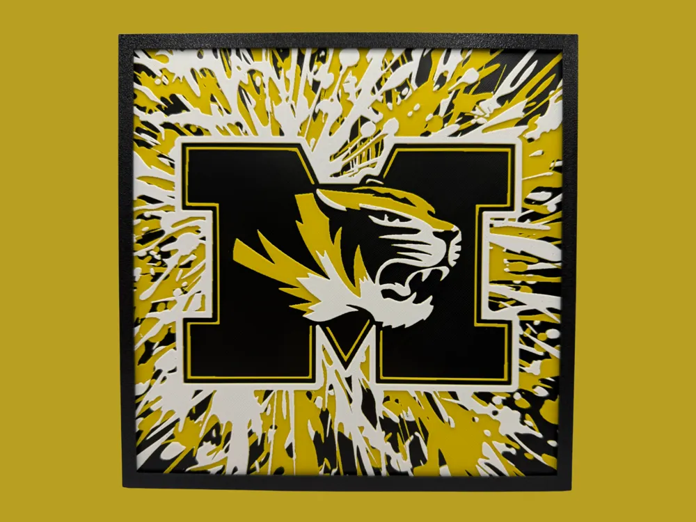 HueForge model: Missouri Tigers - NCAA by Canadian Gamer