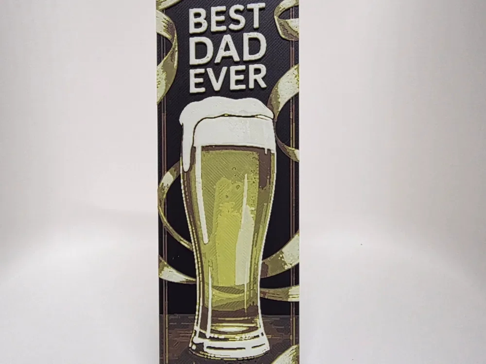 Best Dad Ever Bookmark by Morganja HueForge model: Best Dad Ever Bookmark by Morganja