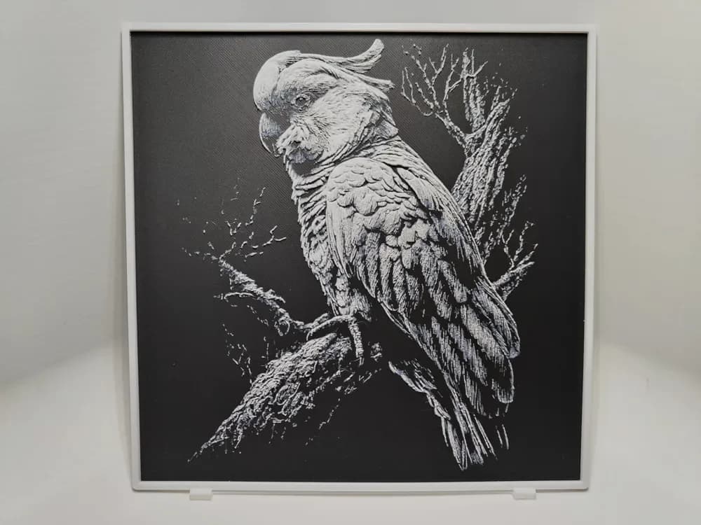 Cockatoo - Hueforge by BeaN HueForge model: Cockatoo - Hueforge by BeaN