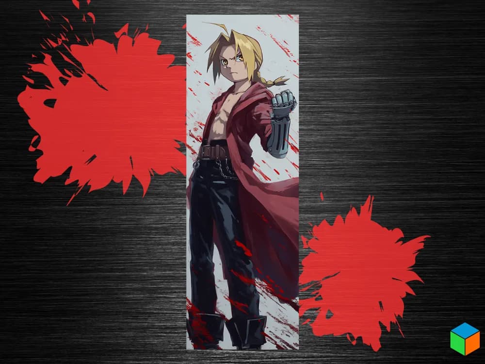 HueForge model: Edward Elric Bookmark – Fullmetal Alchemist by 3D Prints By Vic
