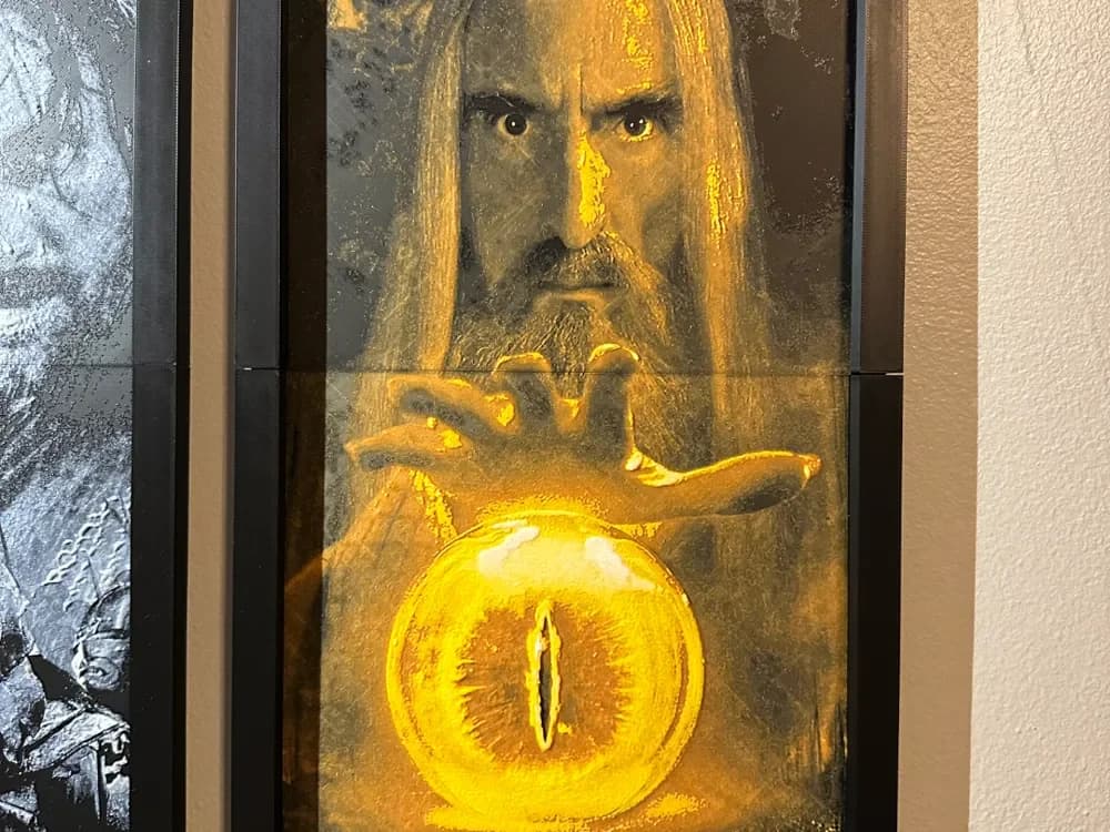 HueForge model: Saruman & Eye of Sauron Hueforge by Hey Ben