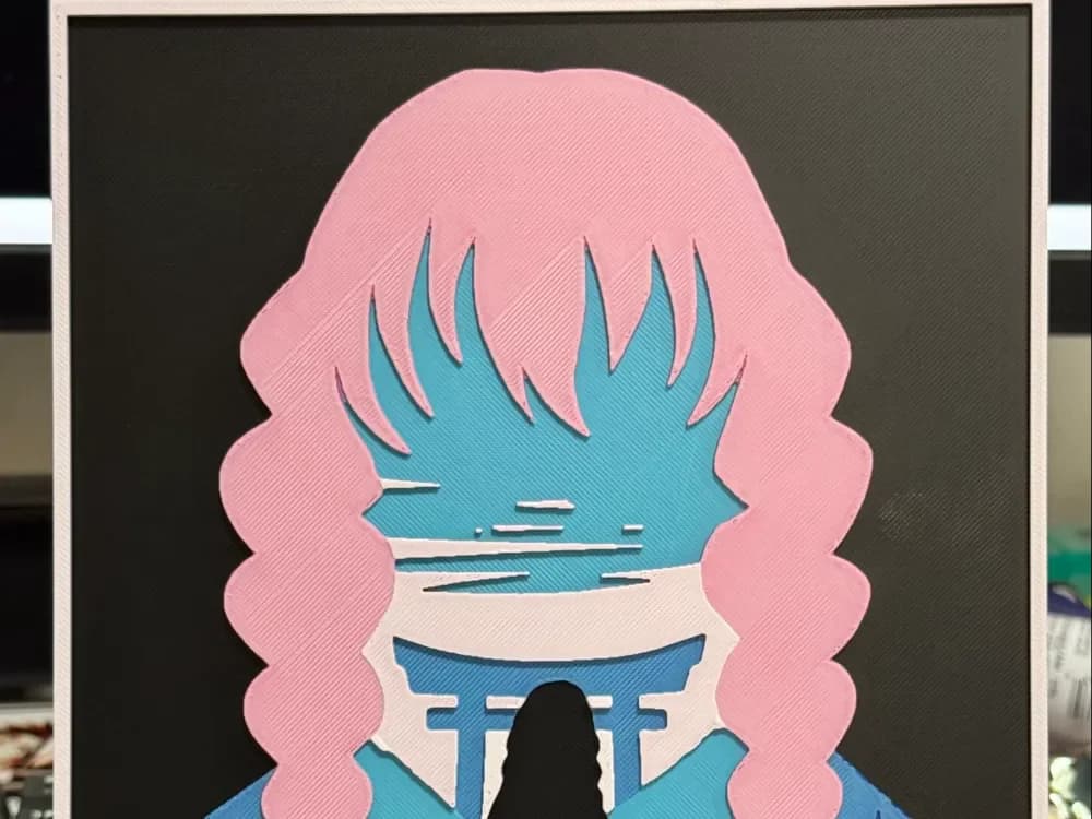 HueForge model: Mitsuri Silhouette by Strata Prints