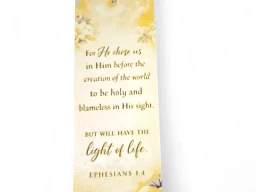 Ephesians 1:4 Bible Verse Bookmark 50mm x 150mm by MythicHue's HueForge model: Ephesians 1:4 Bible Verse Bookmark 50mm x 150mm by MythicHue's