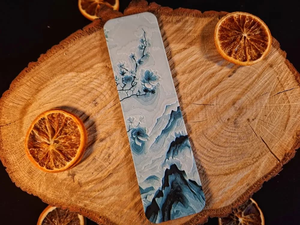 Mountain flowers 2 bookmark by EternalDesigns3D HueForge model: Mountain flowers 2 bookmark by EternalDesigns3D