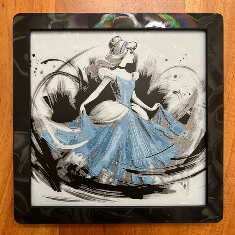 Cinderella by JustBe 3D Printing HueForge model: Cinderella by JustBe 3D Printing