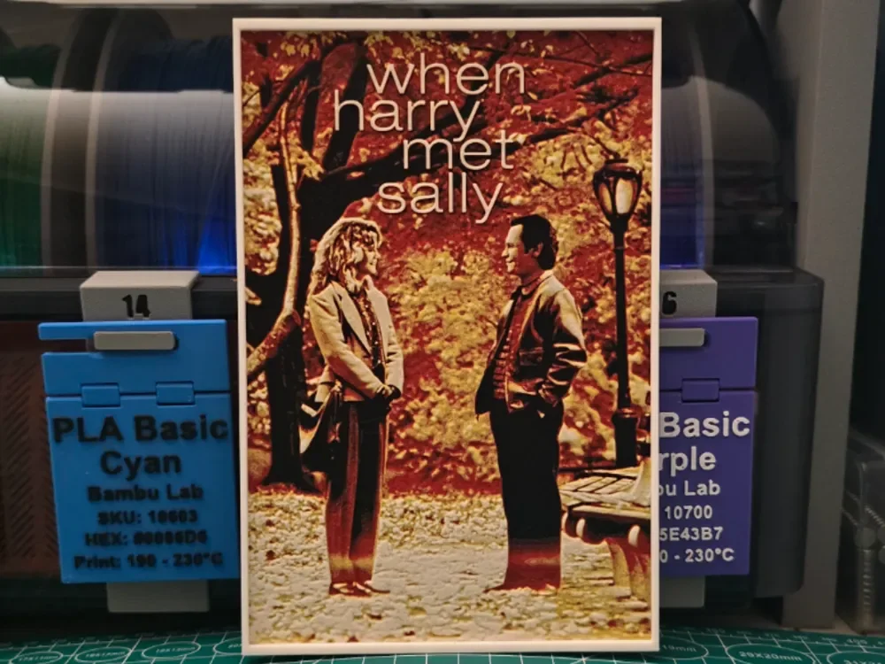 HueForge model: When Harry Met Sally... Movie Poster - Hueforge by Lumpy3D