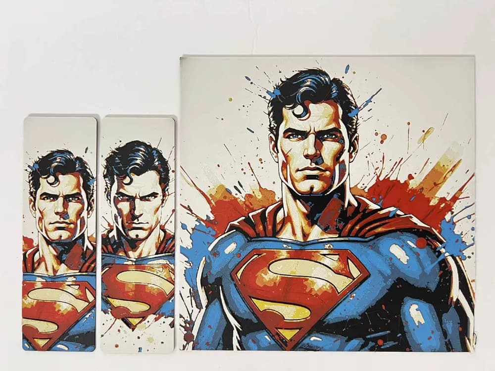Superman - Bookmark / Portrait by 3djd HueForge model: Superman - Bookmark / Portrait by 3djd