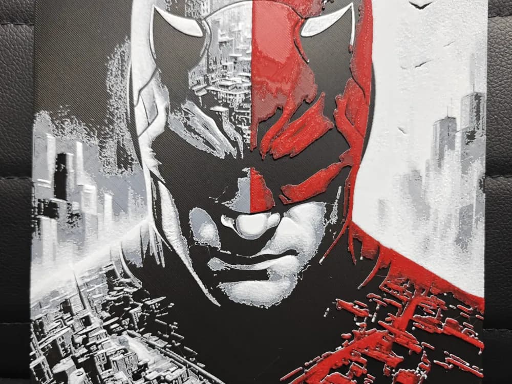 Daredevil Closeup by TheHueforgeLady HueForge model: Daredevil Closeup by TheHueforgeLady
