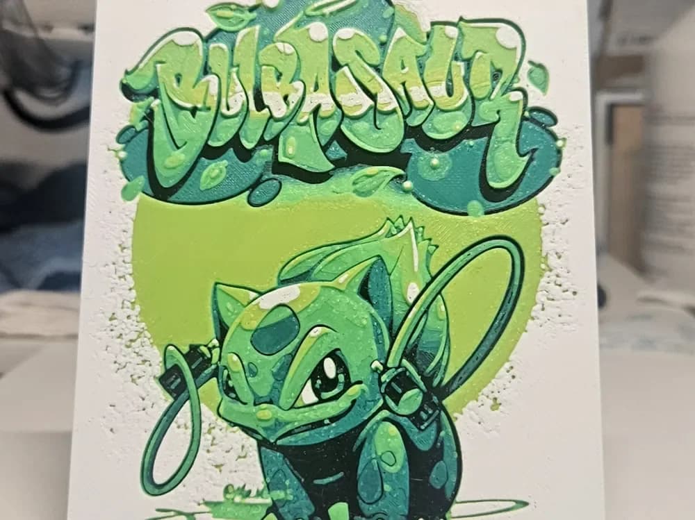 Pokemon Bulbasaur by Mano's 3d_Art HueForge model: Pokemon Bulbasaur by Mano's 3d_Art