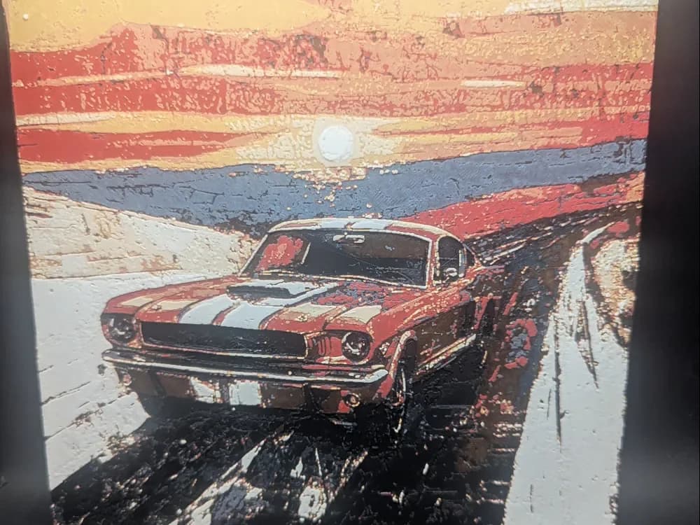 HueForge model: Red Mustang Hueforge by the_bearded_jedi