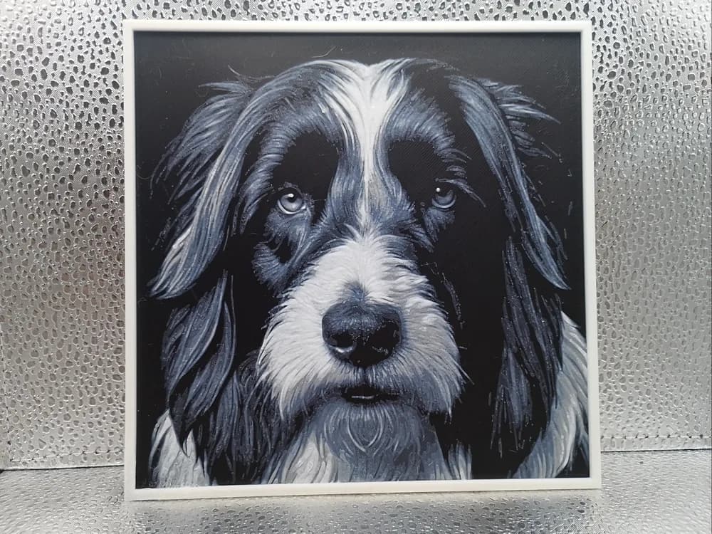 Bearded Collie - Hueforge by Borishotch Industries HueForge model: Bearded Collie - Hueforge by Borishotch Industries