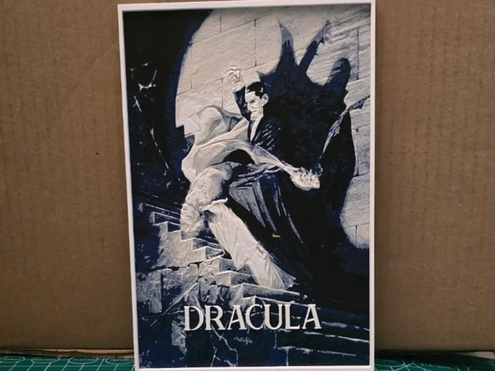 Dracula Movie Poster - Hueforge Art by Lumpy3D HueForge model: Dracula Movie Poster - Hueforge Art by Lumpy3D