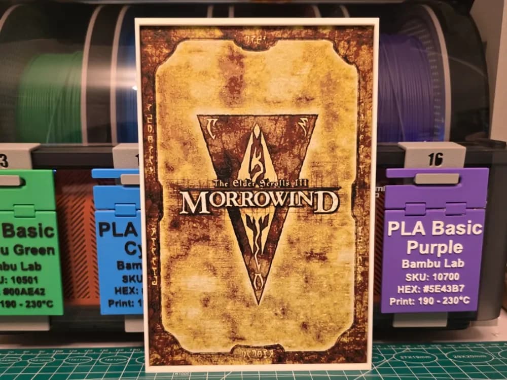 The Elder Scrolls III: Morrowind Poster - Hueforge by Lumpy3D HueForge model: The Elder Scrolls III: Morrowind Poster - Hueforge by Lumpy3D