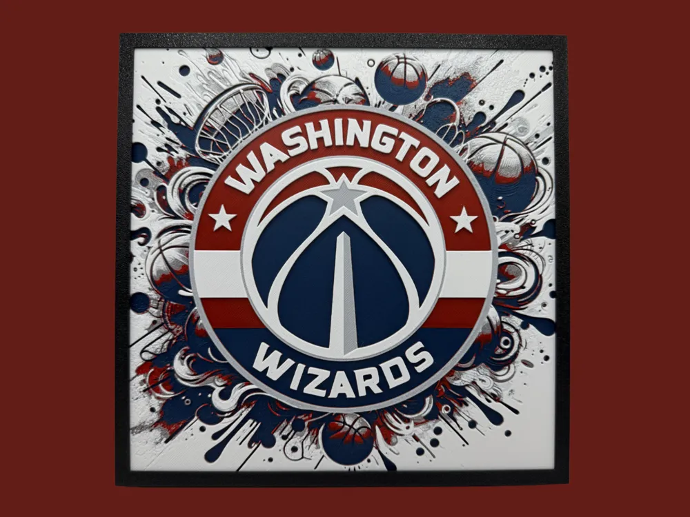 HueForge model: Washington Wizards - NBA Hueforge by Canadian Gamer