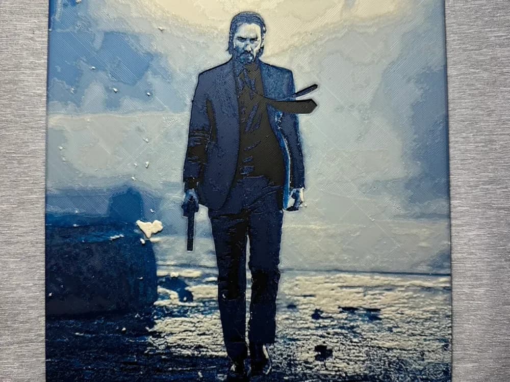 John Wick Blue Hueforge by Hey Ben HueForge model: John Wick Blue Hueforge by Hey Ben