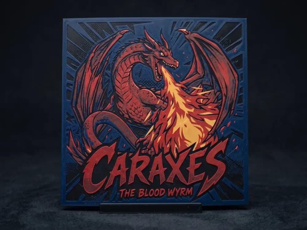 Caraxes the Blood Wyrm - Hueforge Wall Art Caraxes the Blood Wyrm - Hueforge Wall Art