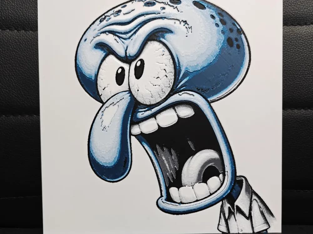 HueForge model: Squidward Spongebob by TheHueforgeLady