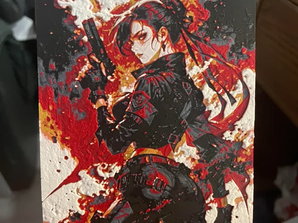 GI Jane Red Hueforge by Advancedtechworldwide HueForge model: GI Jane Red Hueforge by Advancedtechworldwide