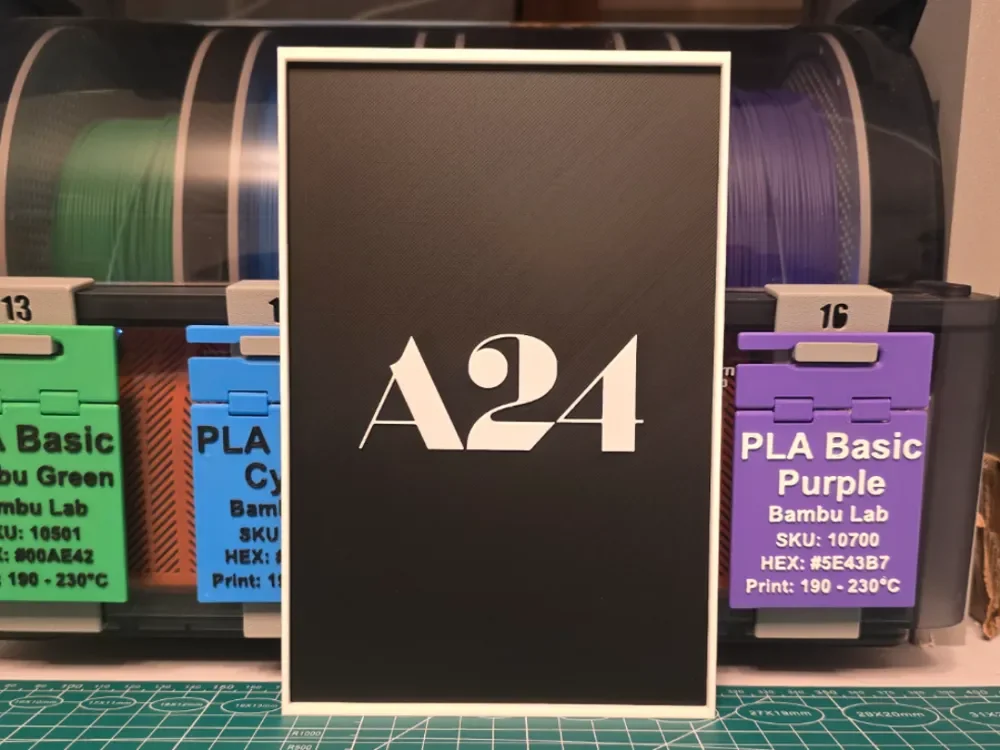 A24 Movie Studio Poster - Hueforge Art by Lumpy3D HueForge model: A24 Movie Studio Poster - Hueforge Art by Lumpy3D