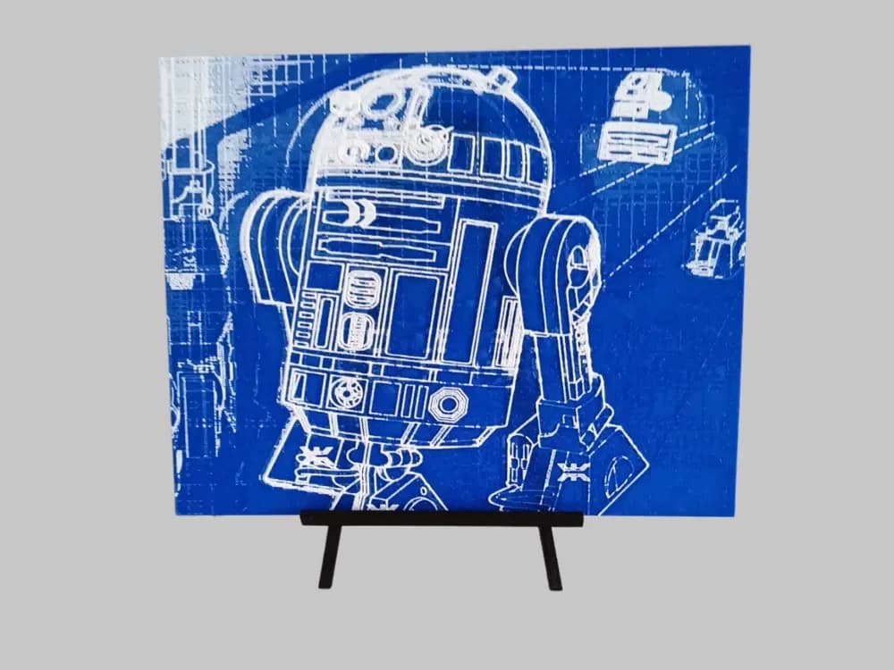 Star Wars R2D2 Hueforge by 3DNesy HueForge model: Star Wars R2D2 Hueforge by 3DNesy