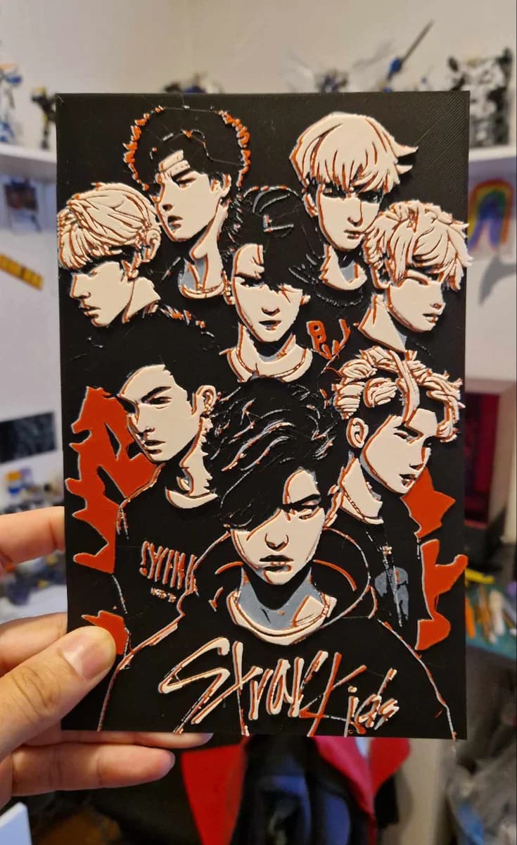 Stray Kids Hueforge by Dakiren HueForge model: Stray Kids Hueforge by Dakiren