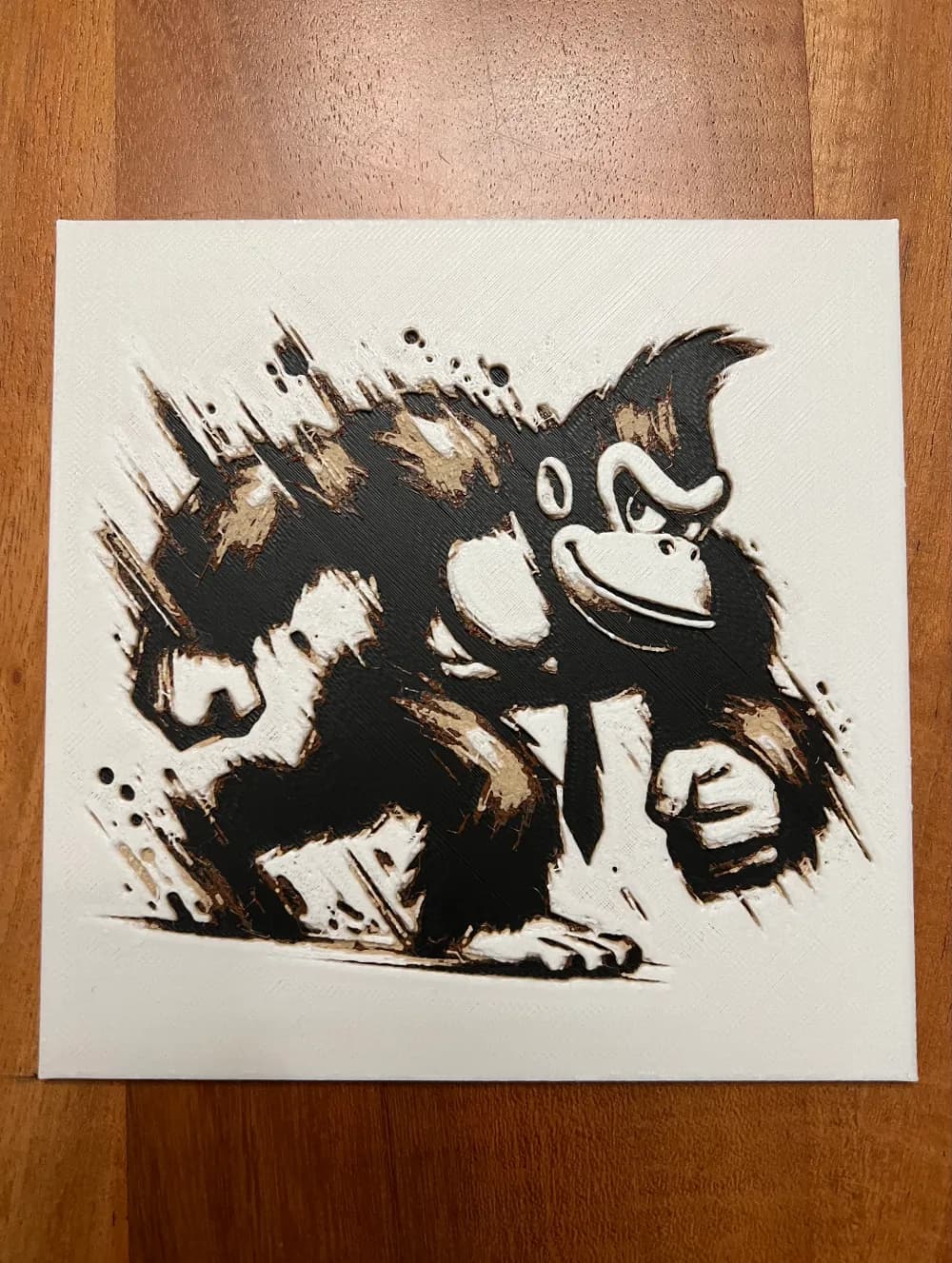 Donkey Kong by JustBe 3D Printing HueForge model: Donkey Kong by JustBe 3D Printing