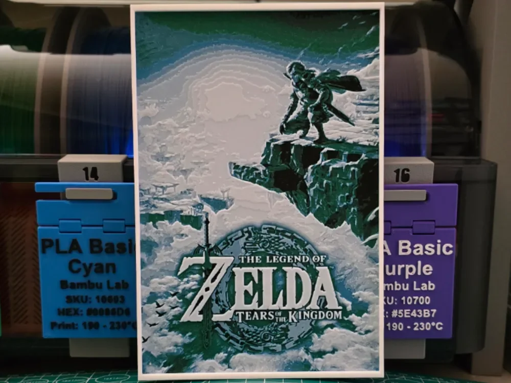 The Legend of Zelda: Tears of the Kingdom Hueforge by Lumpy3D HueForge model: The Legend of Zelda: Tears of the Kingdom Hueforge by Lumpy3D