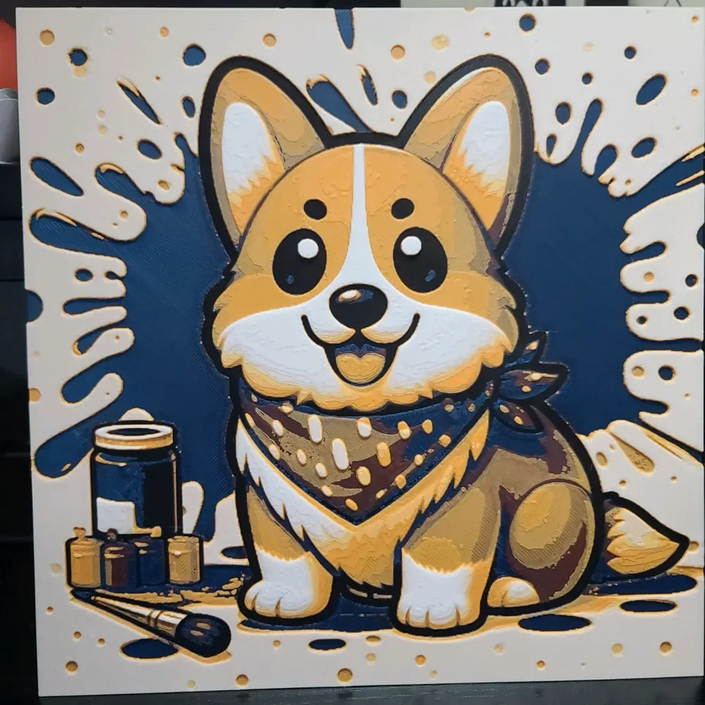Corgi Hueforge by the_bearded_jedi HueForge model: Corgi Hueforge by the_bearded_jedi