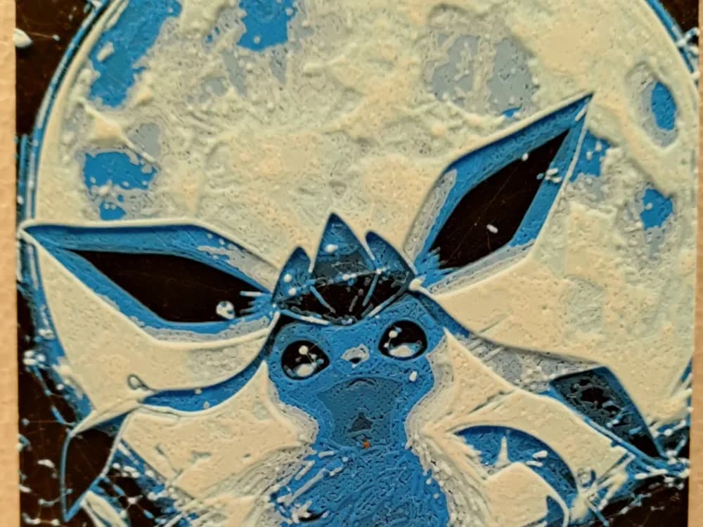 Pokemon Glaceon by Asgar3D HueForge model: Pokemon Glaceon by Asgar3D