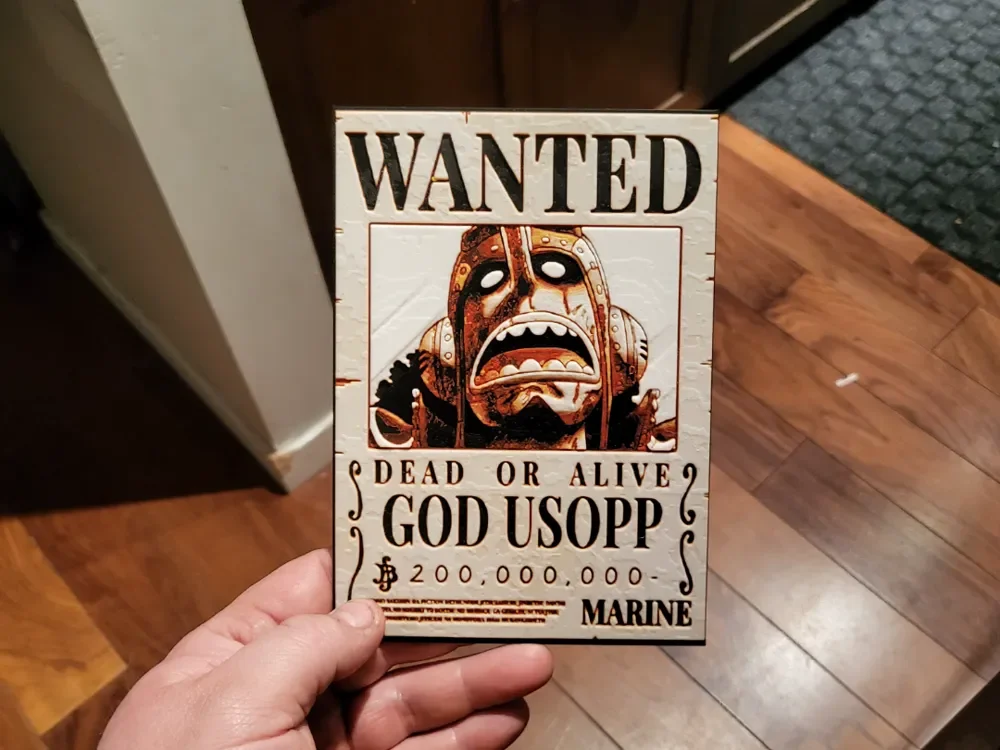 Wanted Poster God Usopp Hueforge by 3Ree Printing HueForge model: Wanted Poster God Usopp Hueforge by 3Ree Printing