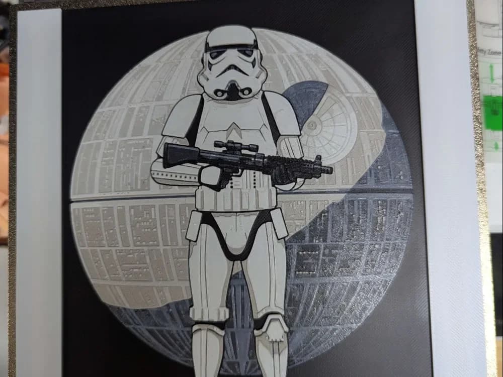 Hueforge stormtrooper v3 by ZombiePaint3D HueForge model: Hueforge stormtrooper v3 by ZombiePaint3D