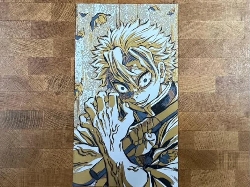 Demon Slayer - Sanemi, Wind Hashira by Pretty Okay Prints HueForge model: Demon Slayer - Sanemi, Wind Hashira by Pretty Okay Prints
