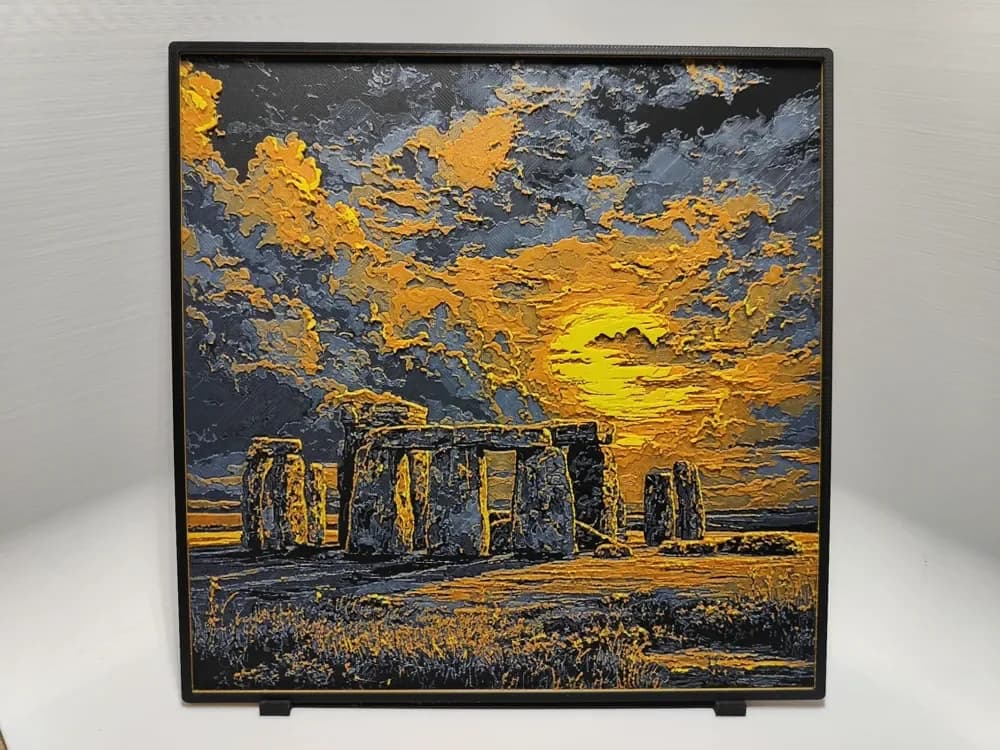 HueForge model: Stonehenge Sunset - Hueforge by BeaN