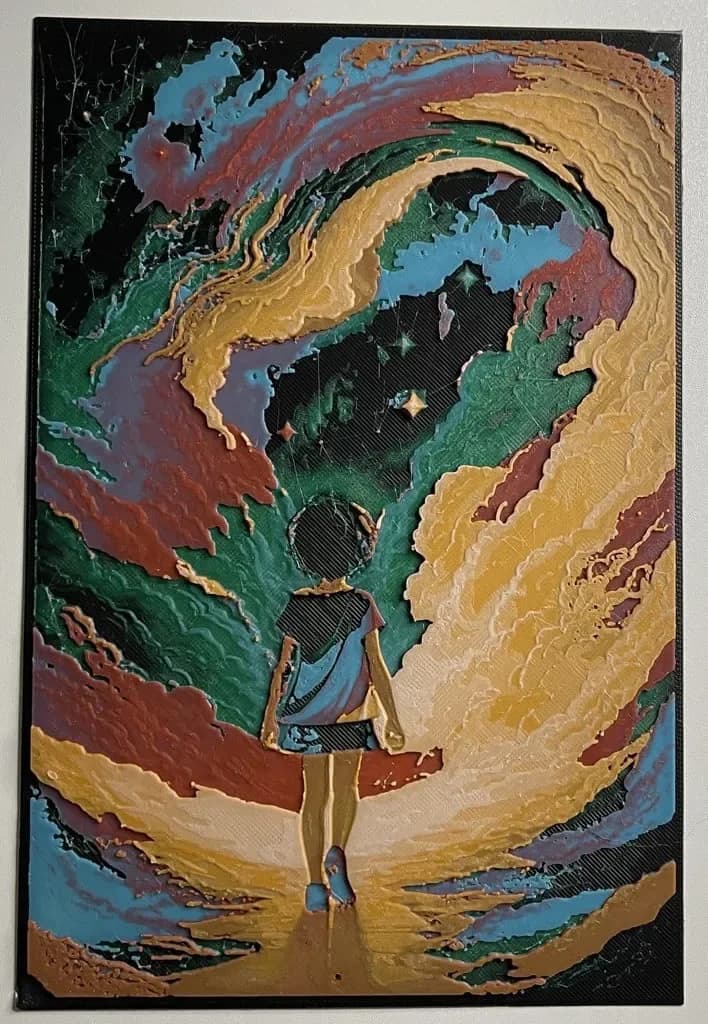 Galaxy Walk - Hueforge Print by cyanidesugar HueForge model: Galaxy Walk - Hueforge Print by cyanidesugar