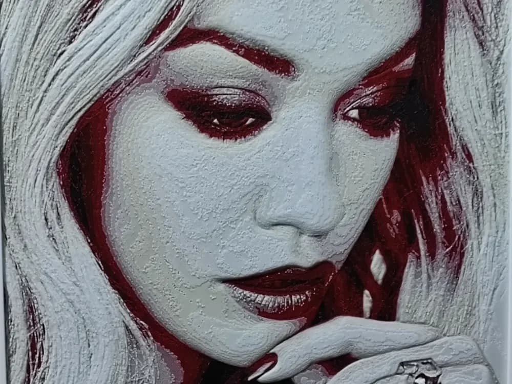 Rita Ora HueForge 4 Color by BoDad HueForge model: Rita Ora HueForge 4 Color by BoDad