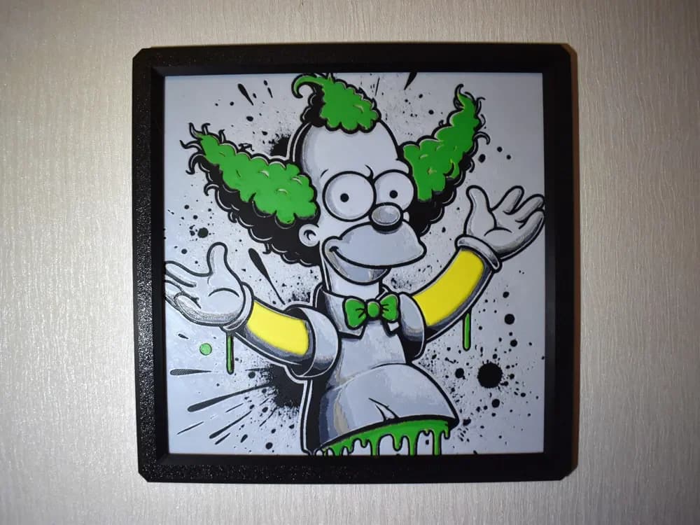 HueForge model: Krusty the clown Hueforge by Chris B