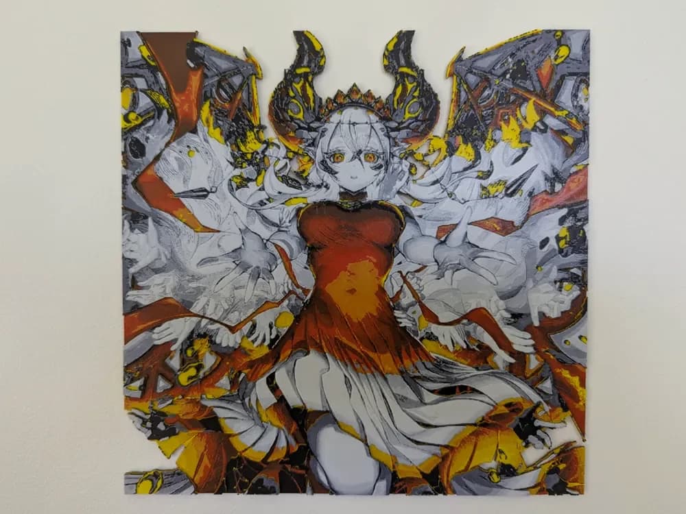 Yugioh Cartesia Alt Art by Razel HueForge model: Yugioh Cartesia Alt Art by Razel