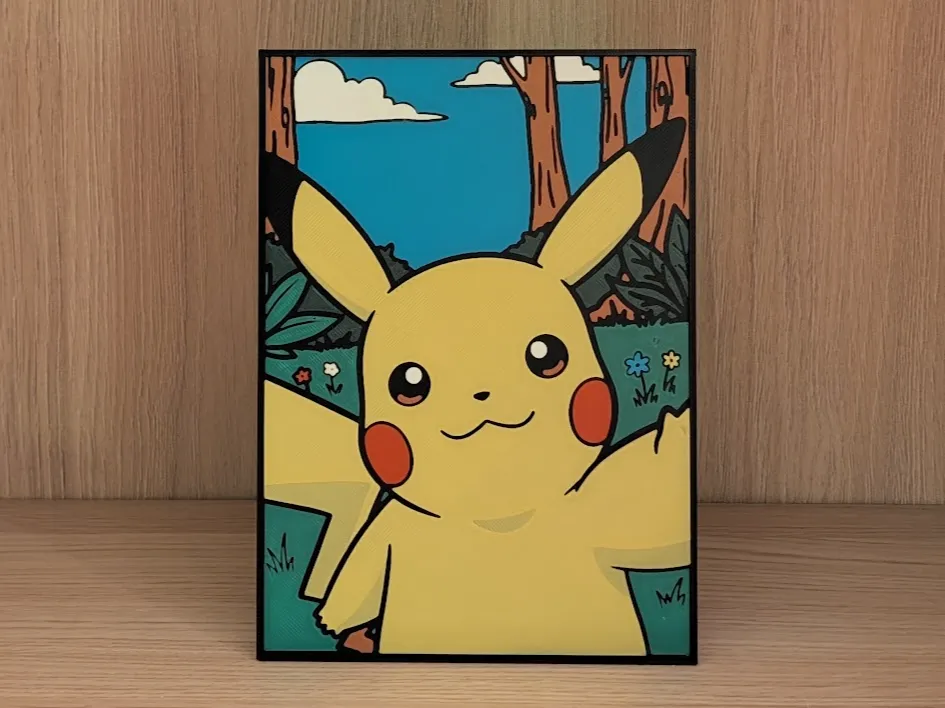 Pikachu Selfie Hueforge & Frame Pikachu Selfie Hueforge & Frame