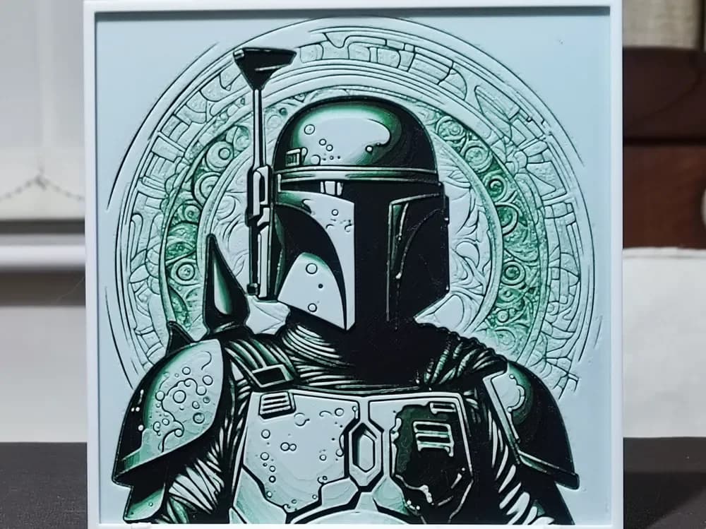 Boba Fett - HueForge 3-Color by BoDad HueForge model: Boba Fett - HueForge 3-Color by BoDad