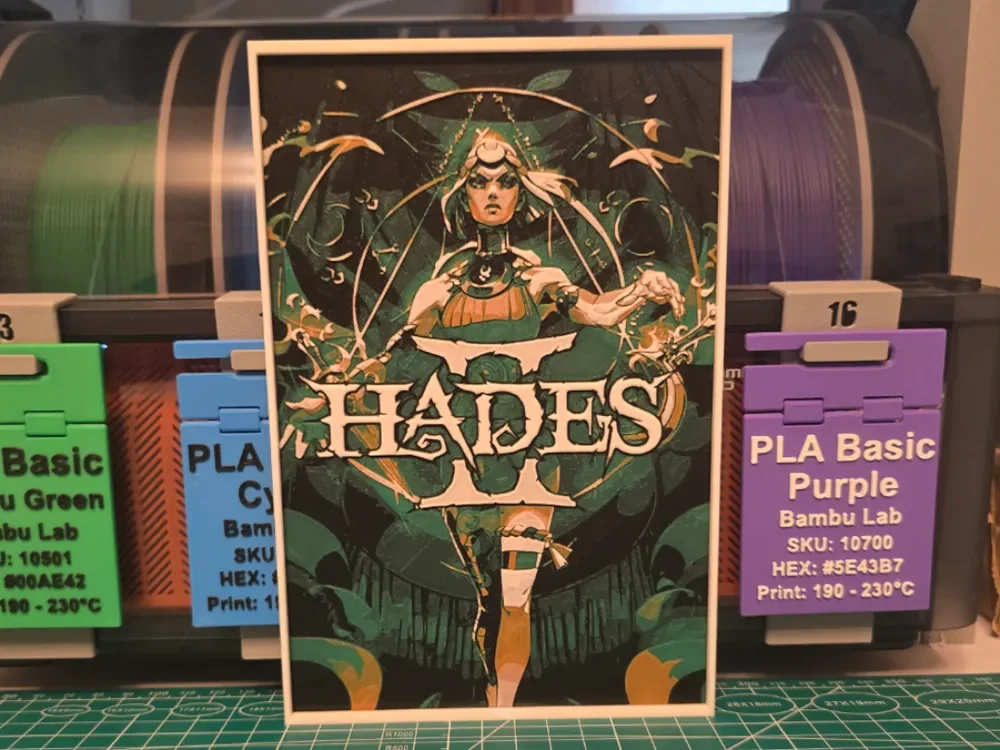 Hades II Game Poster - Hueforge Art by Lumpy3D HueForge model: Hades II Game Poster - Hueforge Art by Lumpy3D