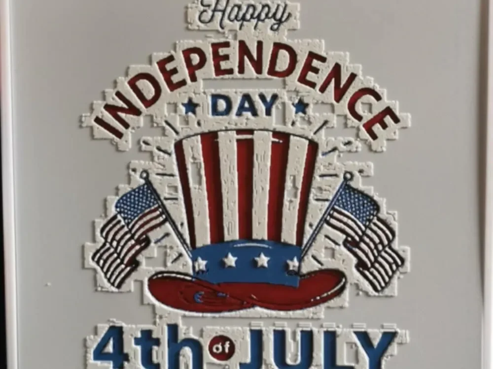 Independence Day Hueforge by Cré'Art 3D HueForge model: Independence Day Hueforge by Cré'Art 3D