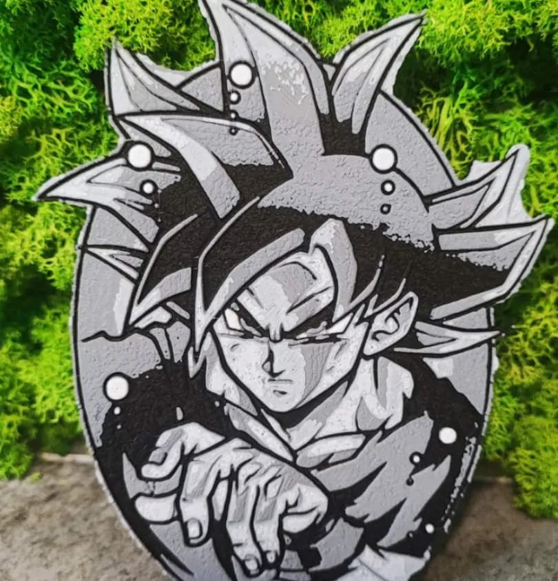 Goku by Garuda3D HueForge model: Goku by Garuda3D