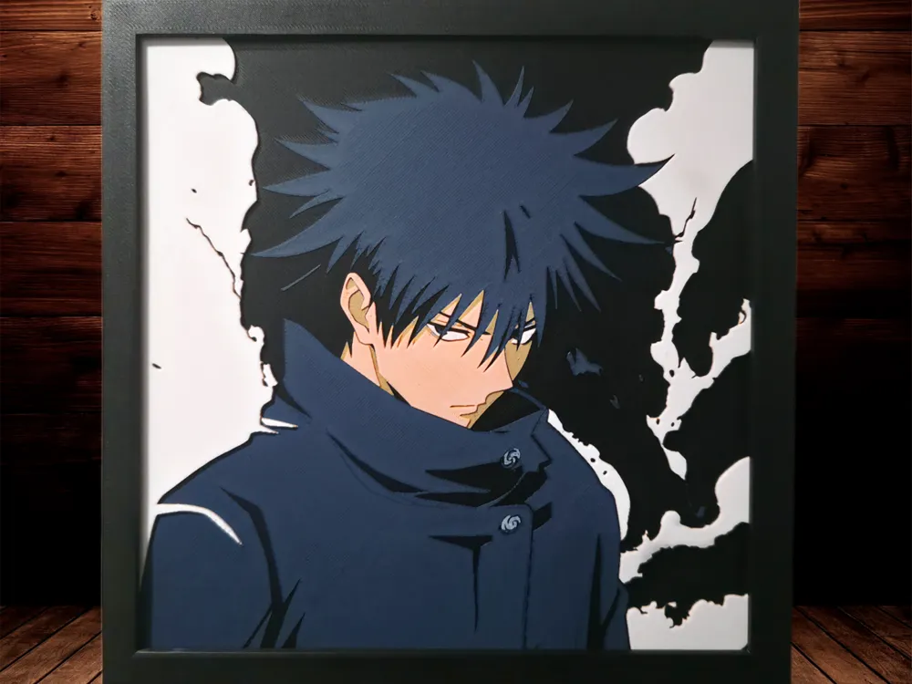 Megumi Fushiguru - Jujutsu Kaisen - 4 Colours by Side Quest Hues HueForge model: Megumi Fushiguru - Jujutsu Kaisen - 4 Colours by Side Quest Hues