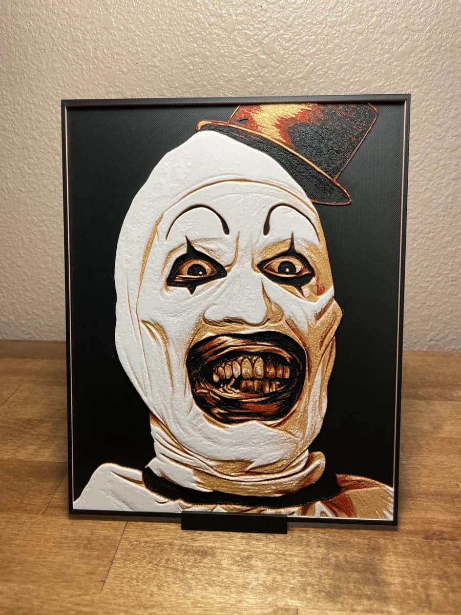 Terrifier by Cloudy Nostalgia HueForge model: Terrifier by Cloudy Nostalgia