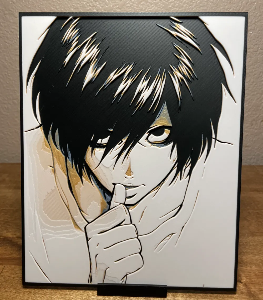 Hueforge - Death Note - L by Cloudy Nostalgia HueForge model: Hueforge - Death Note - L by Cloudy Nostalgia