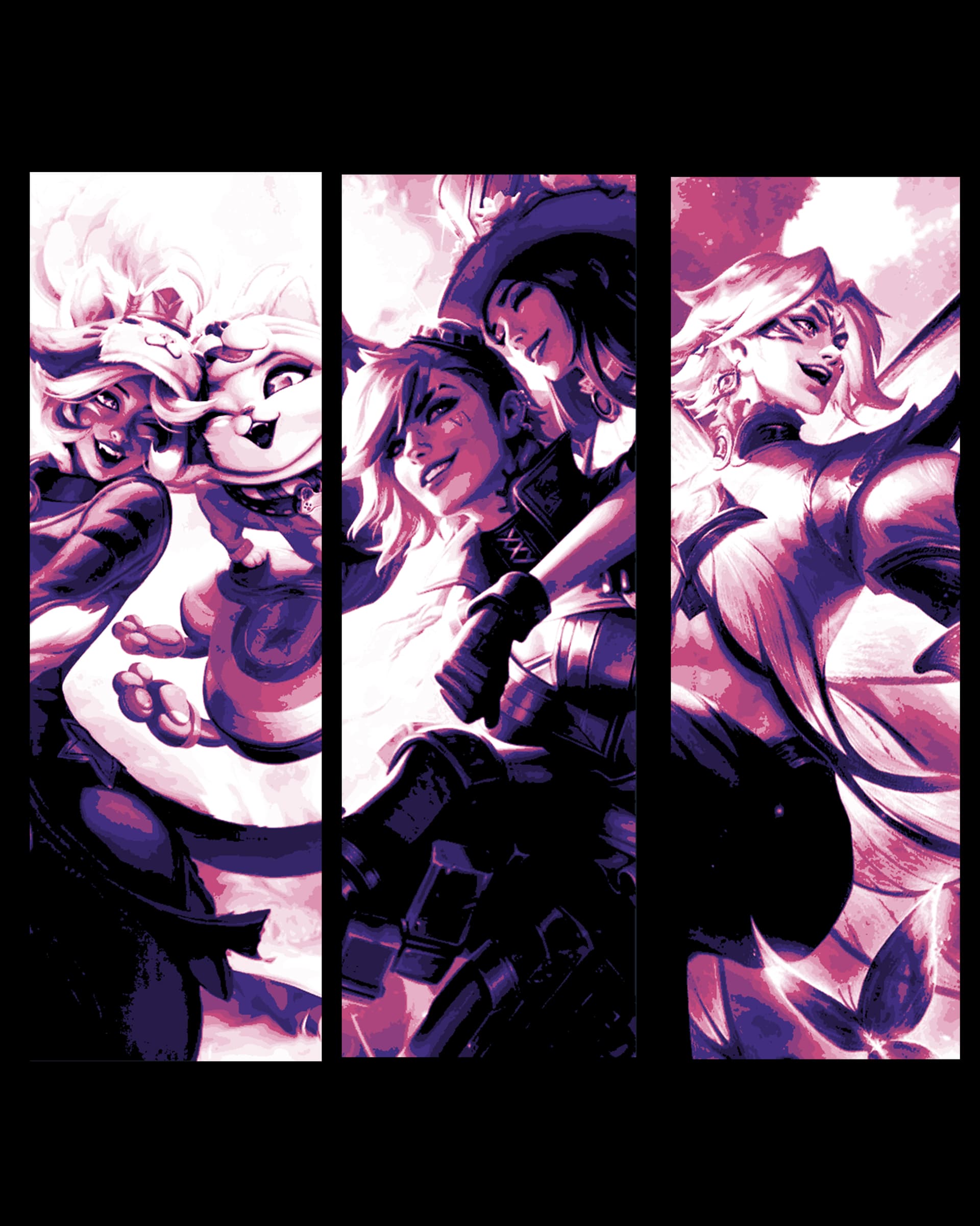 Fan art in Hueforge - League of Legends friends and enemies - Bookmark set 1 Fan art in Hueforge - League of Legends friends and enemies - Bookmark set 1