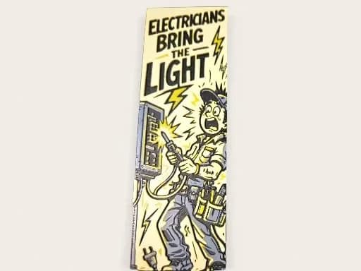 Electricians TradeMark 50mm by 150mm Bookmark by MythicHue's HueForge model: Electricians TradeMark 50mm by 150mm Bookmark by MythicHue's