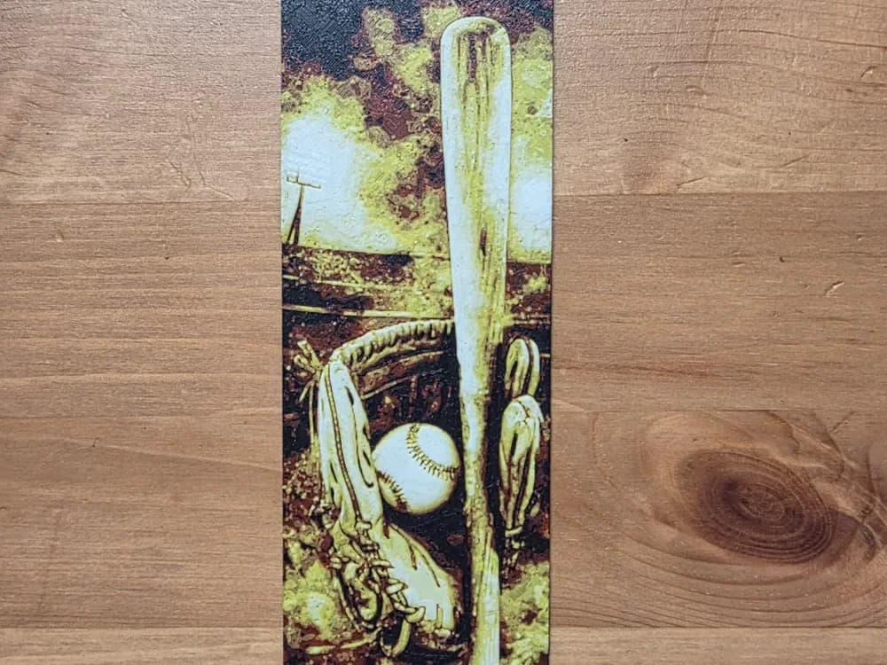 Baseball Bookmark by Morganja HueForge model: Baseball Bookmark by Morganja