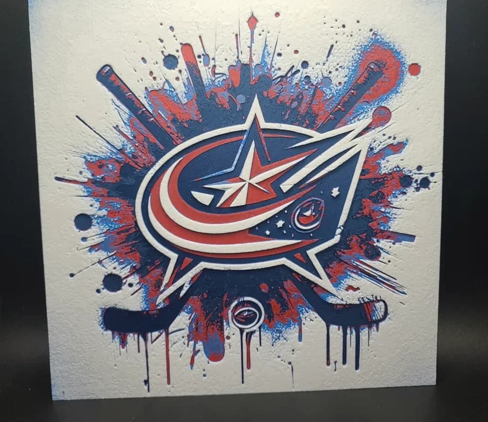 HueForge model: Blue Jackets Hueforge by the_bearded_jedi