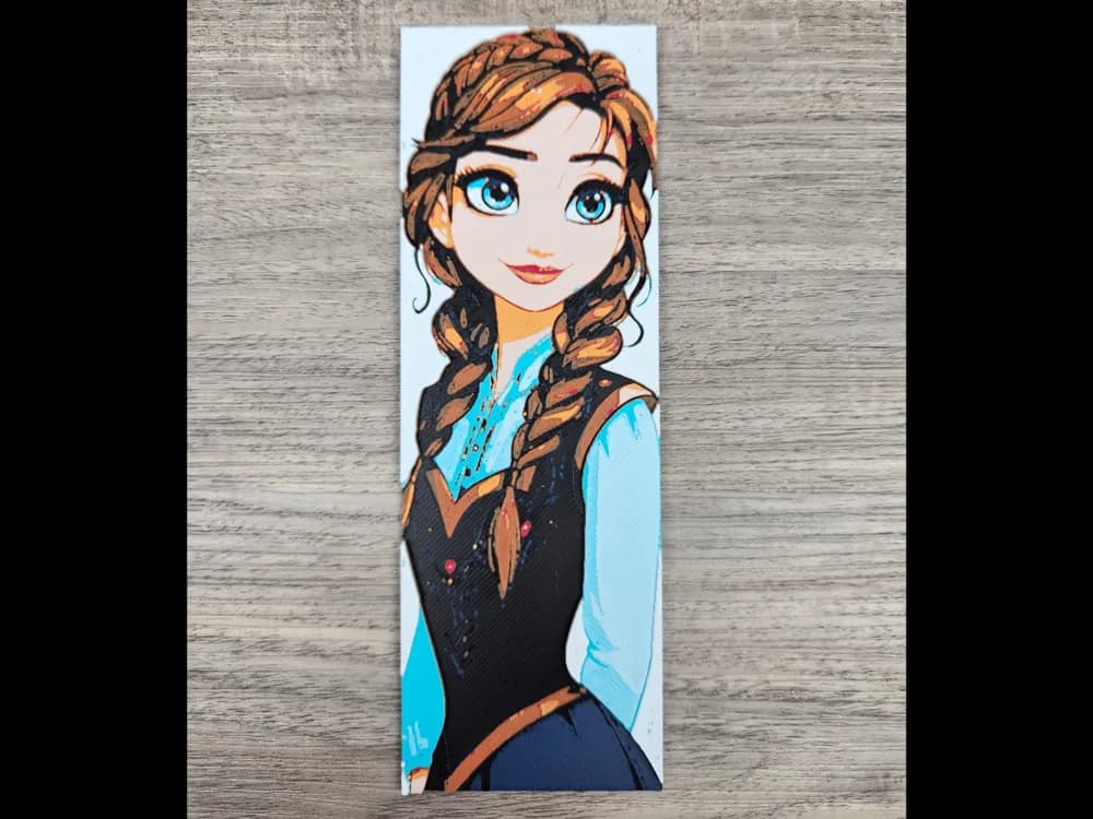 Anna Bookmark by BusyKikiBee HueForge model: Anna Bookmark by BusyKikiBee
